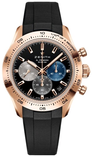 Zenith Herreklokke 18.3101.3600 21.R951 Chronomaster Sport Sort/Gummi