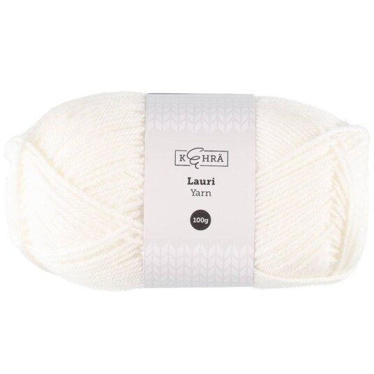 Ullgarn Lauri hvit 100 g Ullgarn Lauri hvit 100 g