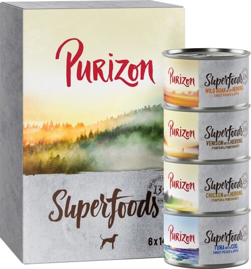 Purizon Våtfôr Superfoods Mixpakke 2Xkylling 2Xtunfisk 1Xvillsvin 1Xvilt 6 X 140 G Purizon Våtfôr Superfoods Mixpakke 2Xkylling 2Xtunfisk 1Xvillsvin 1Xvilt 6 X 140 G