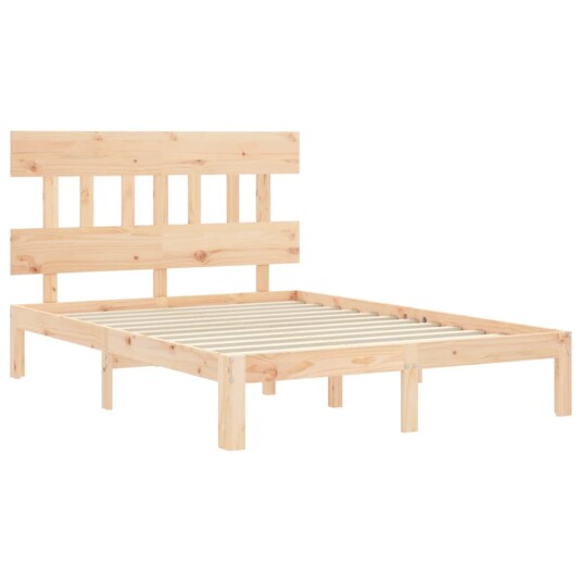 vidaXL Sengeramme med hodegavl 120x200 cm heltre