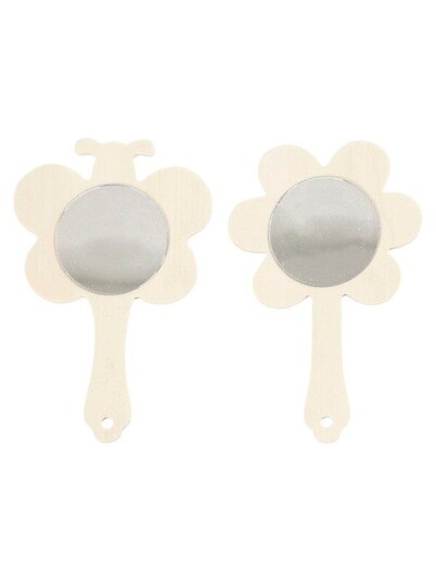 Creativ Company Decorate your Wooden Hand Mirror 2pcs.