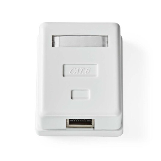 Nedis 1-Port STP CAT6 Nettverksveggboks Hvit med Gullbelagte Kontakter