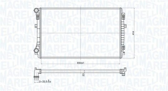 Radiator MAGNETI MARELLI 350213173400 Radiator MAGNETI MARELLI 350213173400
