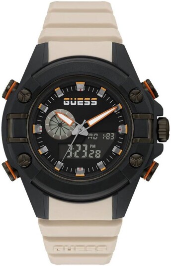 Guess Herreklokke GW0269G1 Sort/Gummi Ø47 mm