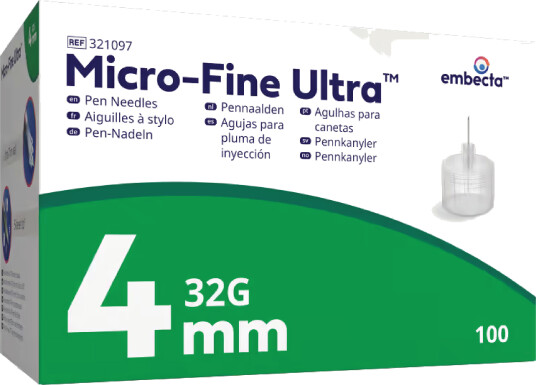 Micro-Fine Ultra pennekanyler 32G 4 mm 100 stk Micro-Fine Ultra pennekanyler 32G 4 mm 100 stk
