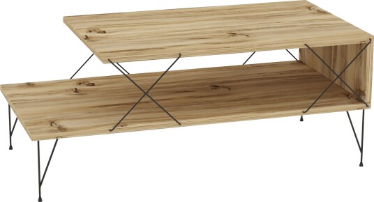 Jaennis Sofabord 100 cm - Natur/Svart