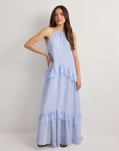 Vero Moda Blå Vmmackenzie Sl Halter Dress Exp