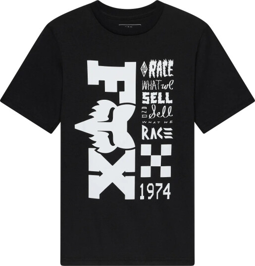 Fox Youth Bend Short Sleeve Tee Ultra Black M