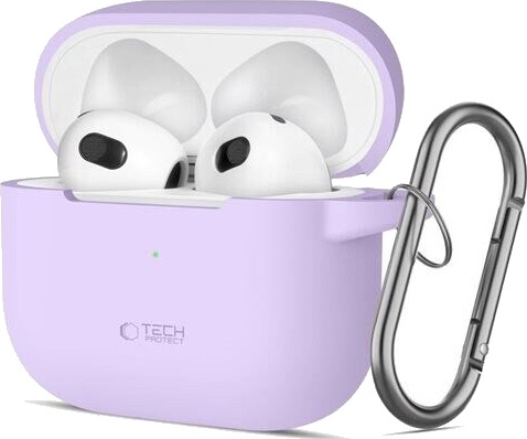 Tech Protect Silicone Hook Case for Apple AirPods 3 Purple