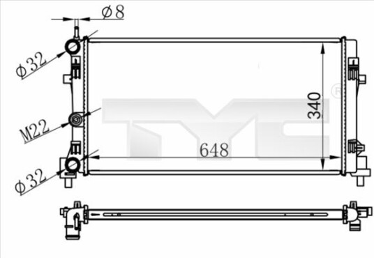 Radiator TYC 737 0074