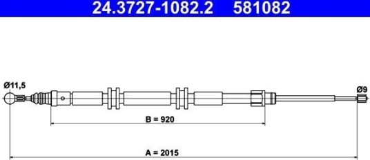 Bremsewire ATE 24.3727 1082.2 Bremsewire ATE 24.3727 1082.2
