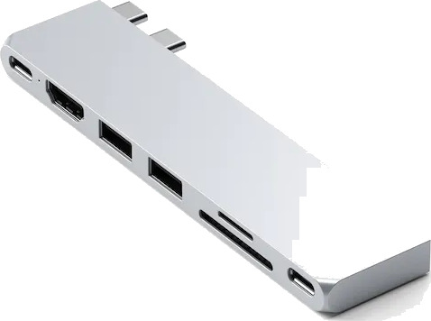 Satechi USB-C Pro Hub Slim Multiadapter for MacBook - Sølv