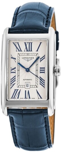 Longines Herreklokke L5.757.4.71.9 Dolcevita Sølvfarget/Lær