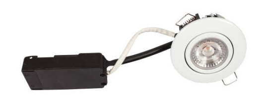 Luna Lavprofil 230V 6,2W 2700K Ra95 350lm IP65 SS316 hvit rund