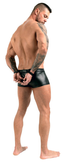 Svenjoyment Wetlook Boksershorts med Håndjern      - Svart - S
