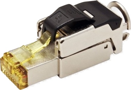 Roline 21.17.0323 Rj45 Sort Metallisk Hankjønn Rett Cat6a U/Ftp Stp
