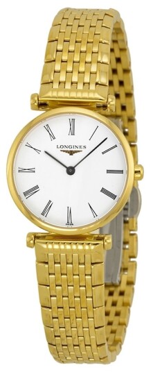 Longines Dameklokke L4.209.2.11.8 Grande Classique Hvit/Gulltonet