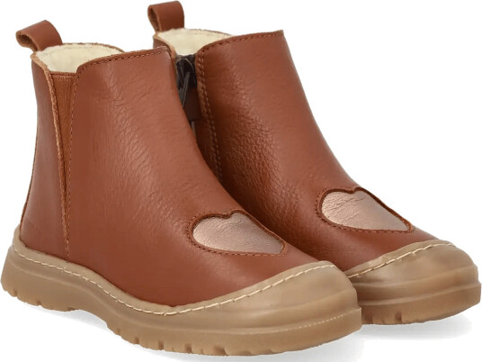 ANGULUS Boots   Flat   With Zipper   Brown   26