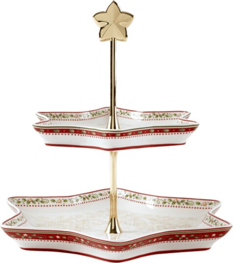 Villeroy & Boch Winter Bakery Delight Etasjefat 25,5 cm med Kristtorn Villeroy & Boch Winter Bakery Delight Etasjefat 25,5 cm med Kristtorn