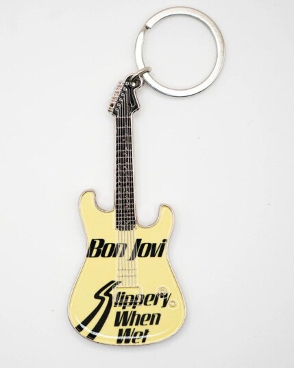 The Mini Axe Bon Jovi Slippery When Wet Keychain 85875675