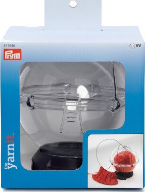 Prym Ergo Garnholder/Garnskål Plast Gjennomsiktig/Lilla 15cm Ø14,5cm