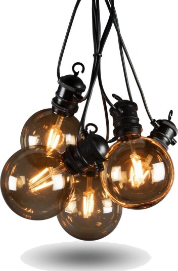 Konstsmide   B/O lyssett 10 LED solcelle 450 cm   Svart