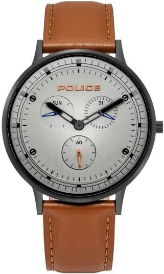 Police Herreklokke PL15968JSB.04 SĂžlvfarget/LĂŠr Ă42 mm Police Herreklokke PL15968JSB.04 SĂžlvfarget/LĂŠr Ă42 mm