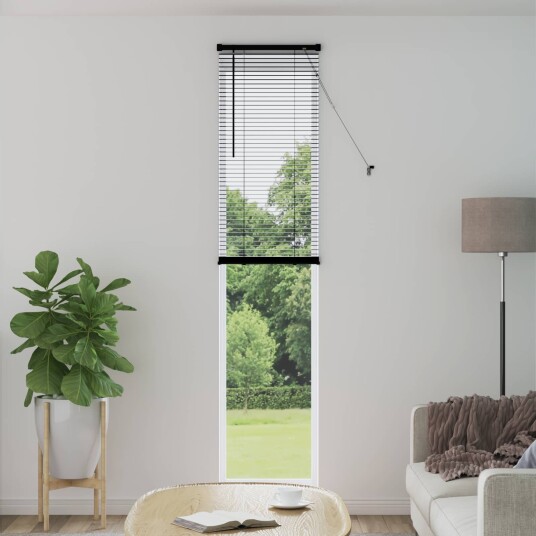 vidaXL Venetiansk persienne Svart 213 x 60 cm 25 mm PVC