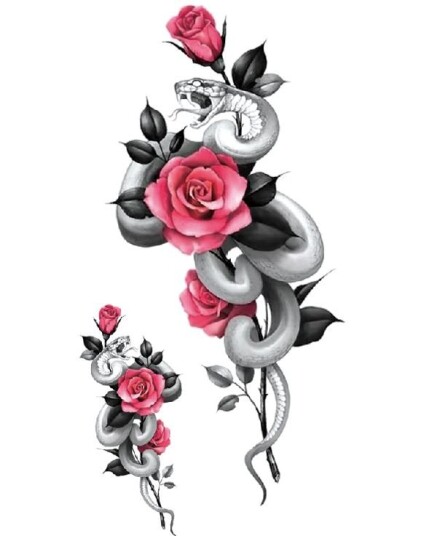 Hissing Beauty 2 stk Tatoveringer Fake Tattoo