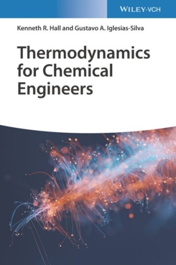 Thermodynamics For Chemical Engineers Av Kenneth Richard Hall, Gustavo Arturo Iglesias-Silva