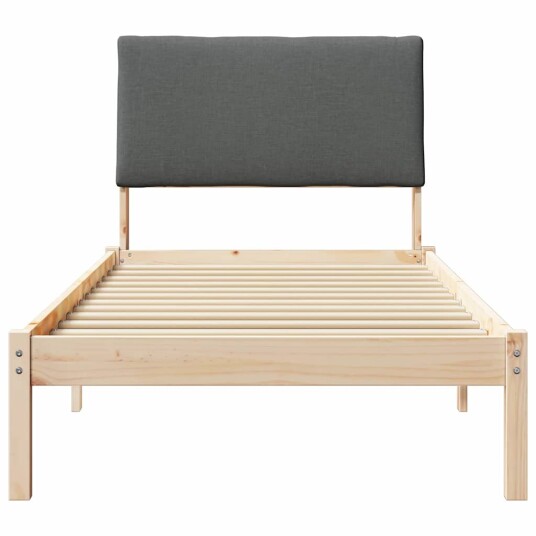 Sengestamme brun og mørkegrå 100 x 200 cm Heltre furu