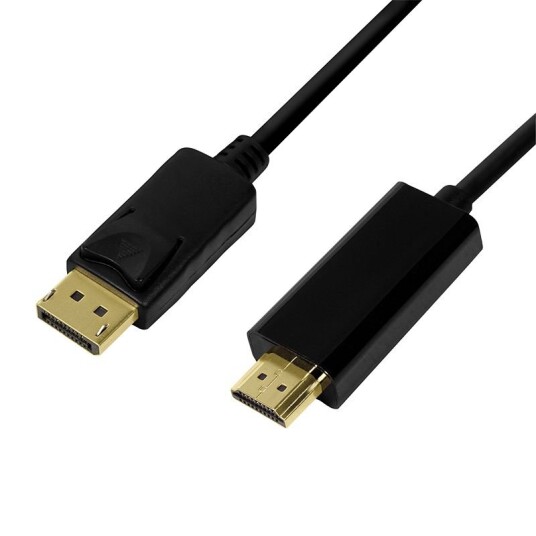 LogiLink DisplayPort til HDMI 1.4 Kabel 2m Svart