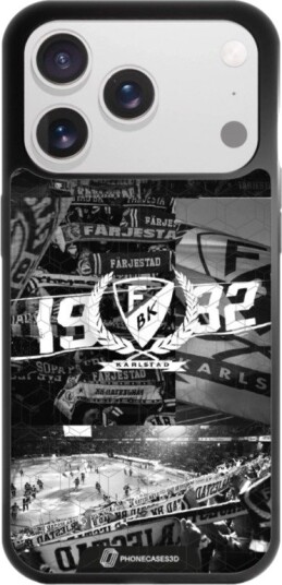 Phonecases3D iPhone 17 Pro Max Färjestad BK 3D mobildeksel, svart