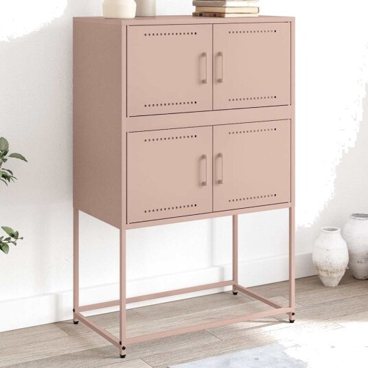 Skjenk rosa 68,5x38,5x107 cm stål 8721102633669