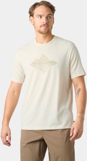 Helly Hansen Menn Skog Recycled Graphic T skjorte Hvit 2xl