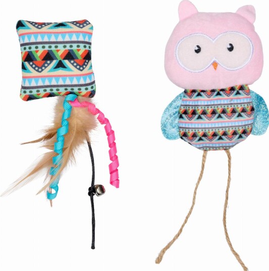 Companion Ugle Katteleke med Kattemynte 2 pack 9x18,5 cm / 6,5x17 cm Companion Ugle Katteleke med Kattemynte 2 pack 9x18,5 cm / 6,5x17 cm