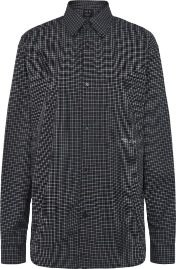 Armani Exchange Shirt GREY/BLACK CHECK L Armani Exchange Shirt GREY/BLACK CHECK L