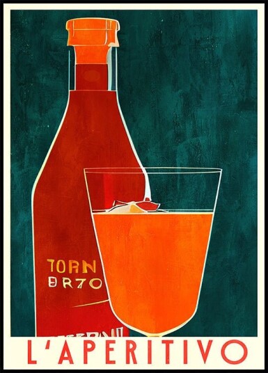 L'aperitivo Poster Plakat / 70x100cm