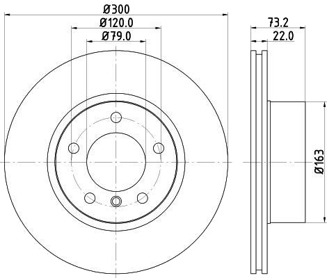 Bremseskive HELLA 8DD 355 118-041