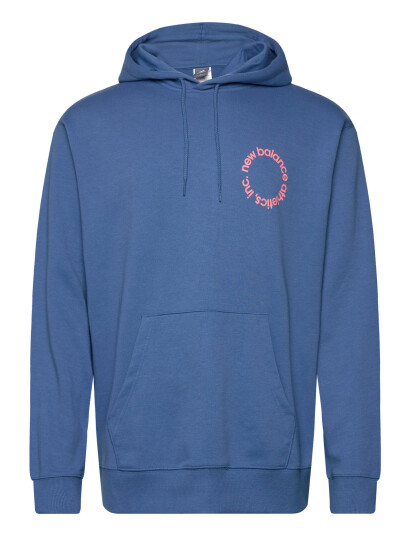 New Balance Circular Logo Hoodie Blue S New Balance Circular Logo Hoodie Blue S