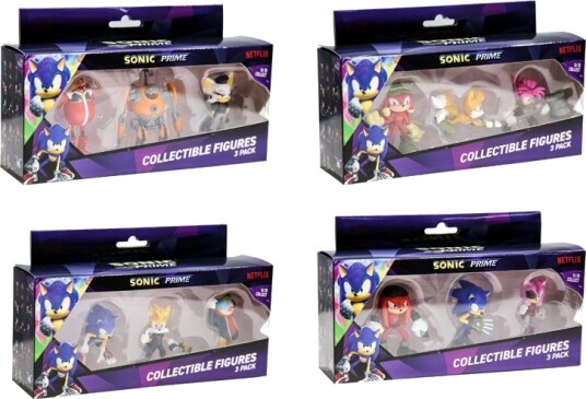 Sonic Prime S1 Samlefigur 3-pakning 6,5cm (assortert)