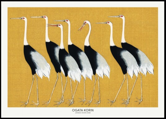 Japanese Red Crown Crane Plakat / 21x30