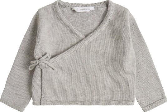 Mango Double Breasted Cardigan Grey 3 6M