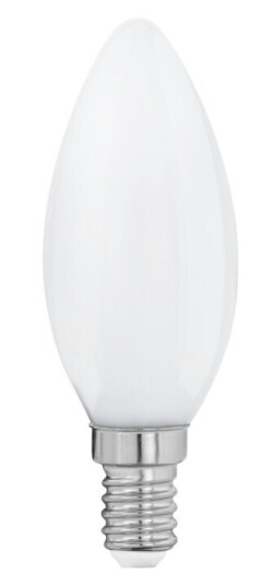 Eglo Led-Filamentlyspære Form: C35 E14 7 W Ekvivalent 60 Klasse E Varmt Hvitt Lys 2700 K Melkehvit Eglo Led-Filamentlyspære Form: C35 E14 7 W Ekvivalent 60 Klasse E Varmt Hvitt Lys 2700 K Melkehvit