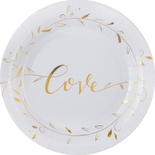 Santex Papptallerkener Just Married 10-pakning 6322 0-3