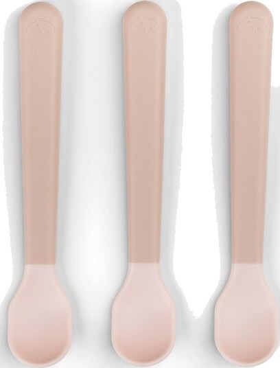 Done by Deer™ babyskje Foodie Easy grip 3-pk rosa