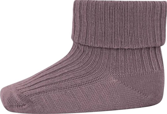 Mp Ull Rib Baby Sokker Dark Purple Dove