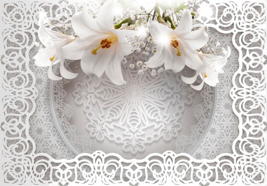 Fototapet Lilies And Ornaments 250x175 - Finnes i flere størrelser