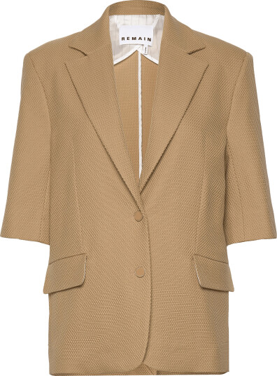 REMAIN Birger Christensen | Weave Short Sleeve Blazer | 36