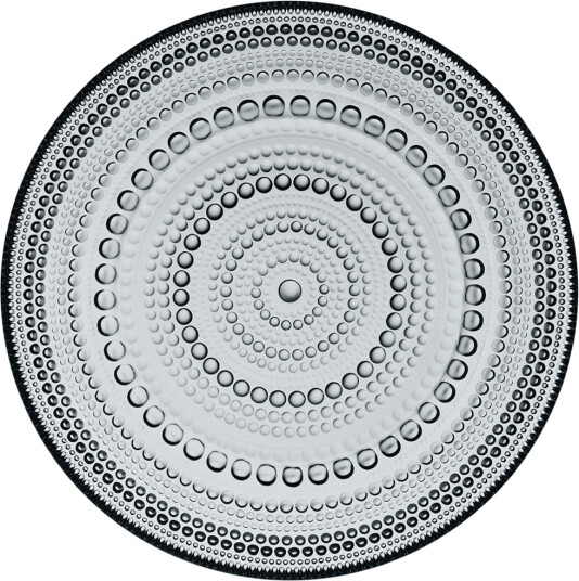 Iittala Kastehelmi glassasjett 17 cm grå Iittala Kastehelmi glassasjett 17 cm grå
